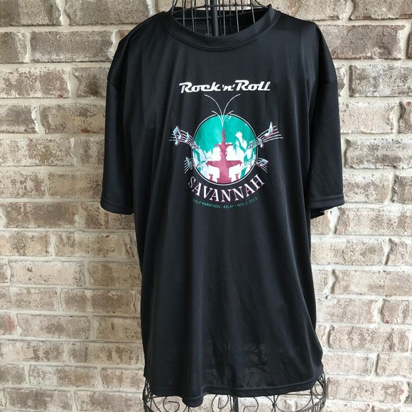 Savannah GA Half Marathon T Shirt Forsyth Fountain - Picture 1 of 13